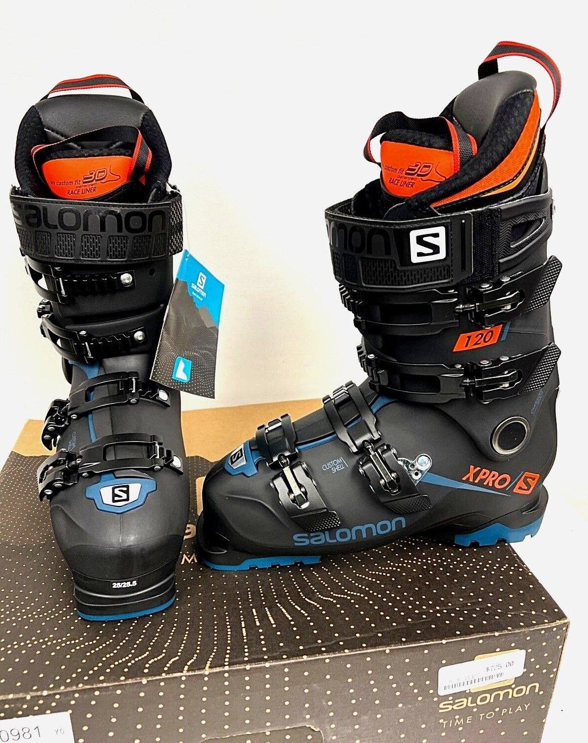 leninismen donor Indsigtsfuld $725 Salomon X Pro 120 Ski Boots NIB Mens Sz 25/25.5,29/29.5 Black/Maroccan  Blue | eBay