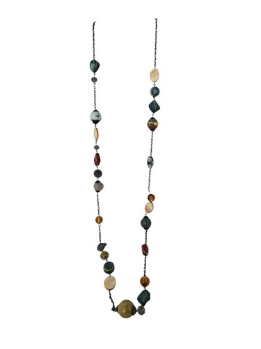 Erica Lyons Multi-Media Multi Color Bead 46" Necklace - Picture 3 of 9