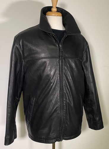 Knoles & Carter Lamb Skin Removable Lining Leather Jacket ~ Men's L / Black - Picture 3 of 13