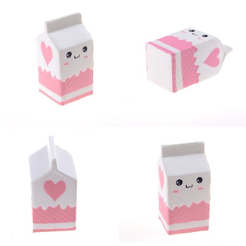 Cute Milk Box Slow Rising Scented Cartoon Bread Hand Pillow Toy 3-*- - Zdjęcie 2 z 12