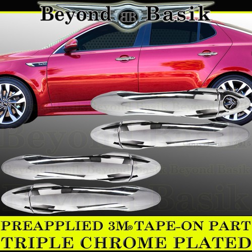 Chrome Door Handle Covers W/O SMTKH For 2011 2012 2013 2014 2015 Kia