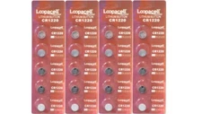 20 NEW CR1220 3V Lithium Coin Battery  FRESHLY NEW LOOPACELL!!