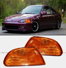 For 1992-95 Honda Civic 23 Door Eg Ej Amber Jdm Turn Signal Corner Lamp Lights