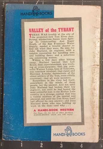 Valley Of The Tyrant by Dick Pearce 1951 Handi-Book #125 VG - Imagen 2 de 8