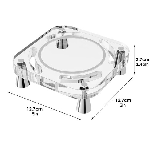 Clear Anti-slip Base Hollowed Cooling Stand for Mac Mini M4 Desktop - Photo 2/5