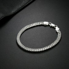 Mens Womens 925 Sterling Silver 6mm Miami Cuban Link Chain Bracelet BR590