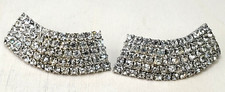 Vintage MUSI Shoe Clips Rhinestone 5 Row Rhinestones  trueblue0080