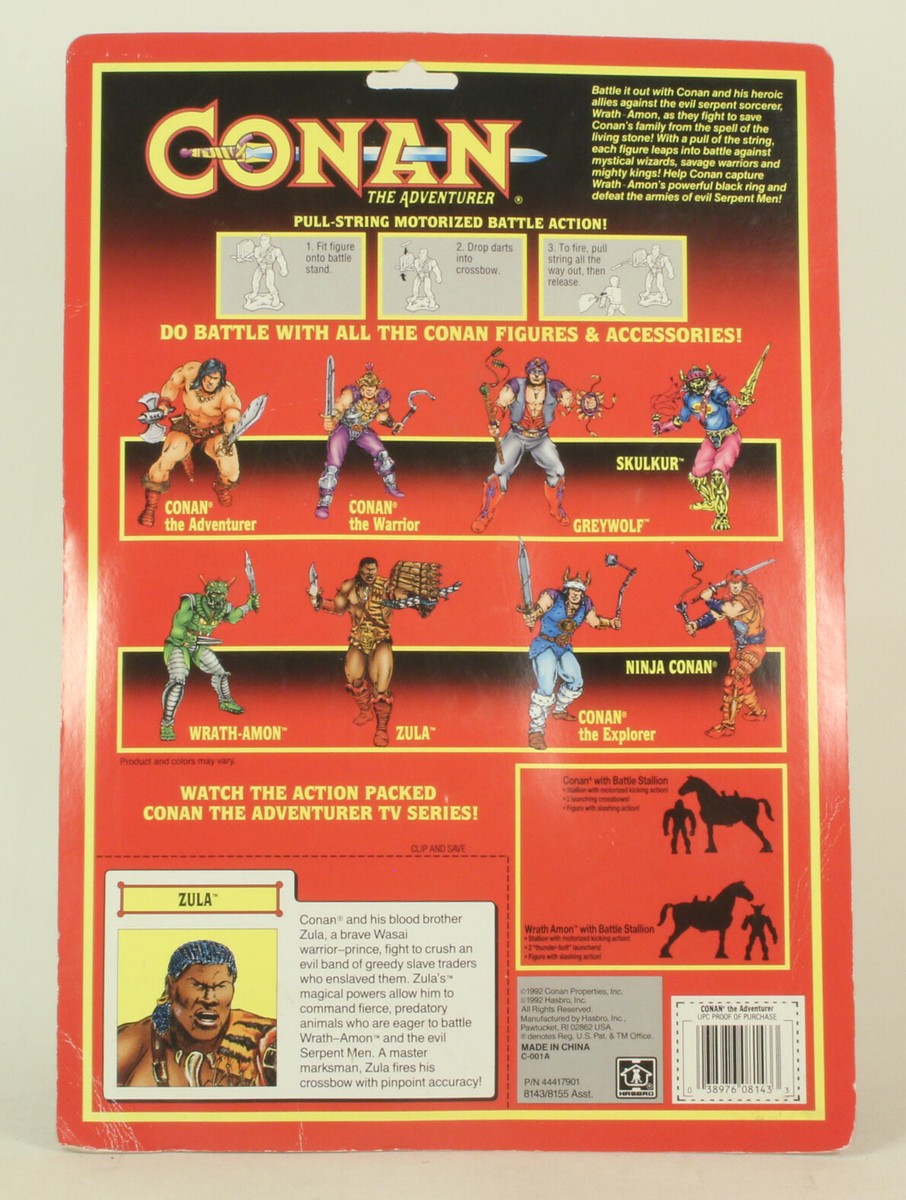 Conan The Adventure Zula 1992 Hasbro | eBay
