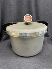 VTG GUARDIAN Ware SERVICE PRESSURE COOKER CANNER ALUMINUM  W/RACK Damaged Handle