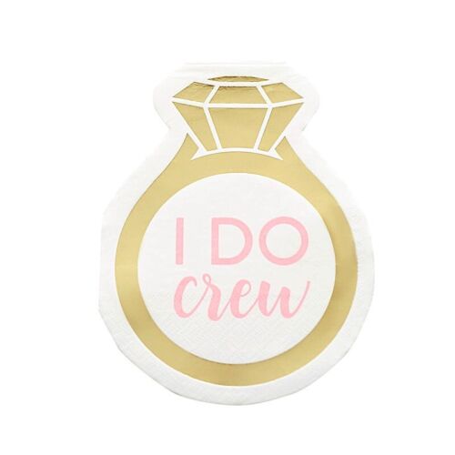 20 Gold 12" x 10" Paper Beverage Cocktail Napkins Ring Design Party Supplies