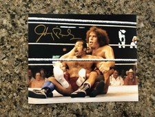 Wrestling Johnny Rodz autographed 8 x 10 photo, with Andre