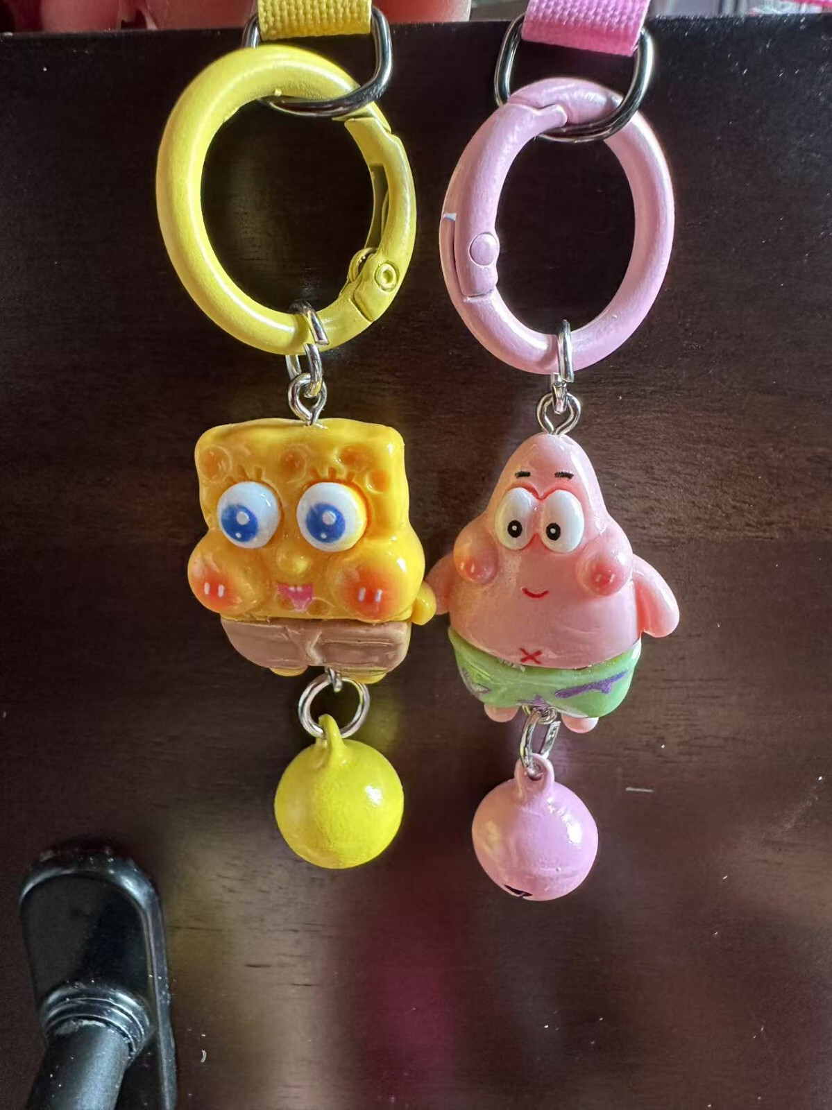 Cute Bob & Patrick Keychain Purse Clip Bag Charm Fob Bapack