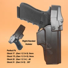 Police Duty Holster For Glock 17 22 31 17L Gen 1-5 g17 Gen 3 4 9mm Holder Thumb