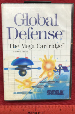 Global Defense Game Sega Master System SMS Mega Cartridge w/Case One Player B27
