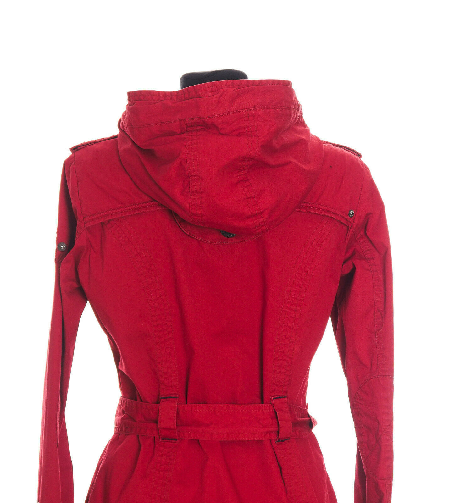 KHUJO Women's Red Button front Hooded Coat Jacket Size Medium eBay