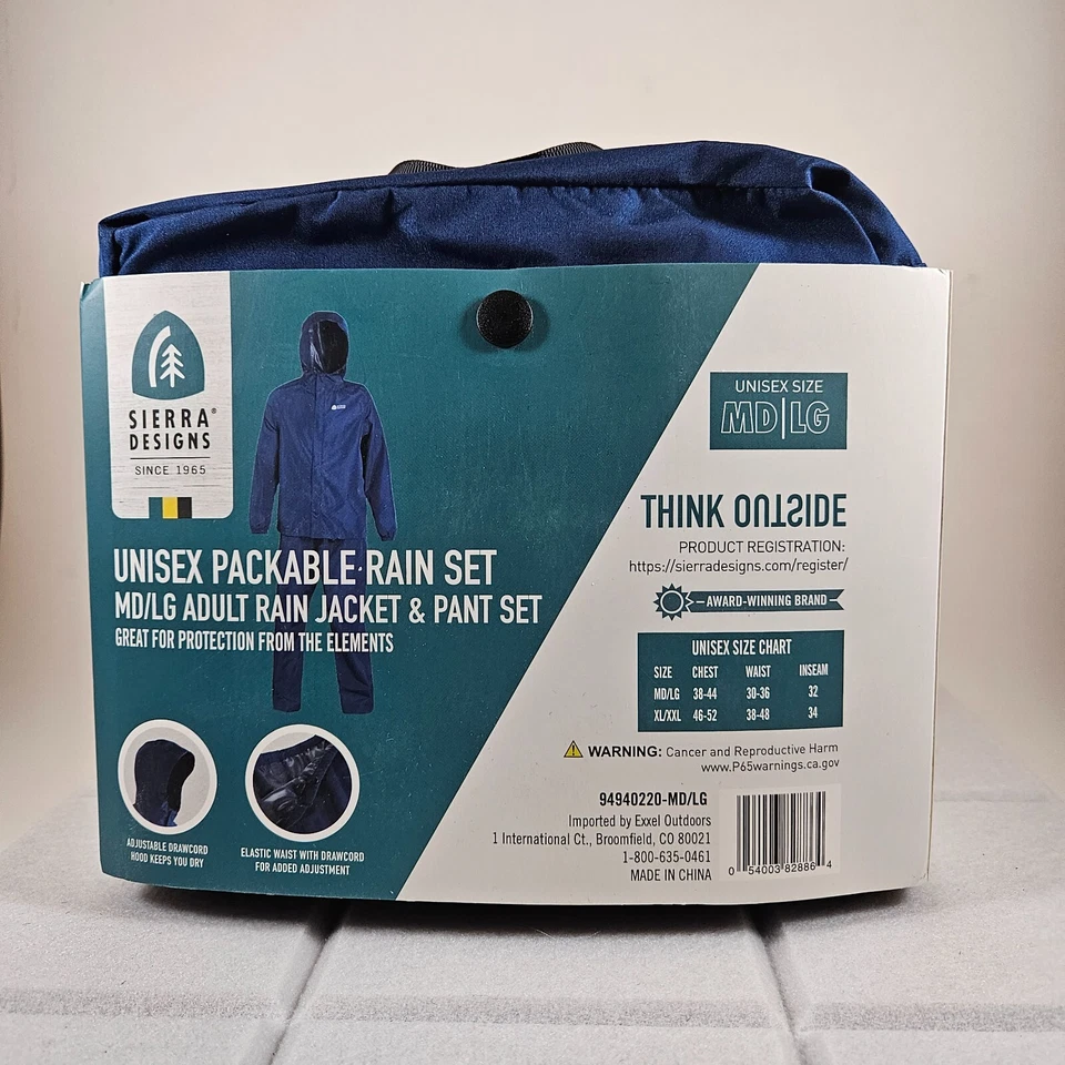 Sierra Designs Unisex Packable Rain Set Waterproof Jacket & Pant, MD/LG, XL/XXL - Image 3 of 4