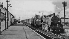 Photo 6x4 Halwill Junction station, with Up freight Beaworthy View northw c1964