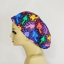 Mushrooms, European Women Scrub Hat, Surgical Cap, Nurses Hat, Medical, USA Made
