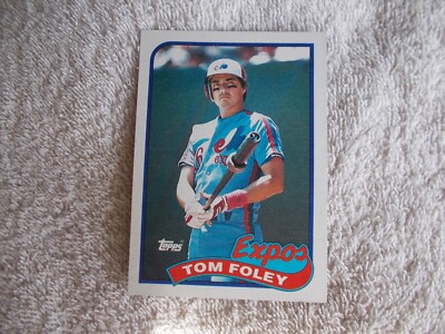 Topps 1989 MLB ''TOM FOLEY'' #529 Montreal Expos Trading Card n24 