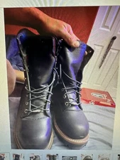 mens work boots Motorcycle Black  Chippewa 8EEE Steel Toe#25410 Logger