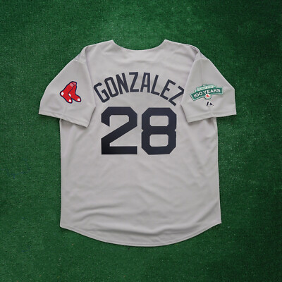 Adrian Gonzalez 2012 Boston Red Sox Grey Road Men's Jersey w/ Fenway 100th  Patch
