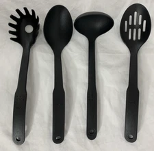 PRESTIGE ~ 12" BLACK Nylon Serving Ladle Ladel Slotted Spoon Pasta Server