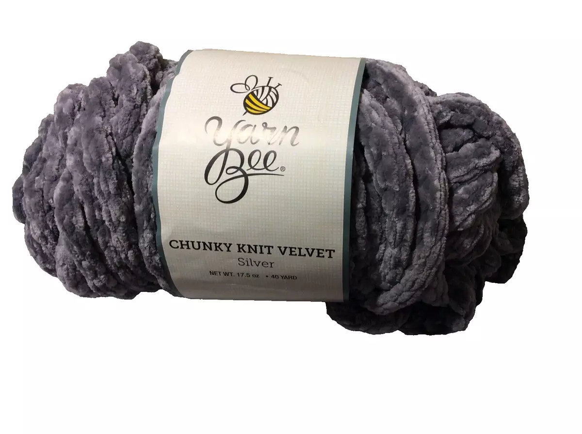 Yarn Bee Yarn Chunky Knit Velvet “Silver”