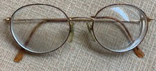 Vintage Liz Claiborne LC 97 Gold Tortoise Eyeglasses Round Metal Frame 51   19