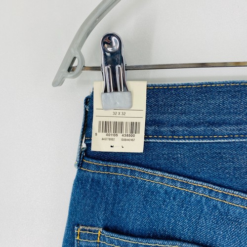 Jeans Levi's Premium 501 '54 uomo blu regular taglio dritto macchiato W32 L32 - Foto 8 di 17