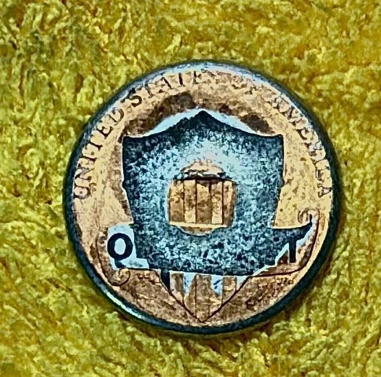 2018 Rare Dye Error Penny No Mint Mark Penny On A Dime Planchet - Image 2 of 3