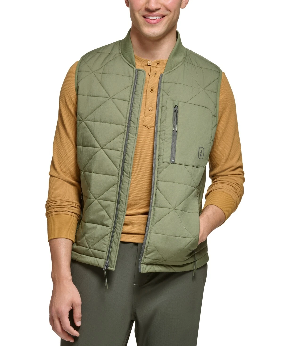 Bass Outdoor X4205 Men's Green Packable Liner Insulated Vest Size XXL