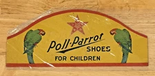 VINTAGE RARE HTF POLL PARROT SHOES FOR CHILDREN ADVERTISING PAPER CARDBOARD HAT