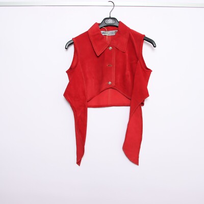 Phard Weste Größe XS gebraucht Vintage (Cod.EBAY1986) rot Damen Echtleder