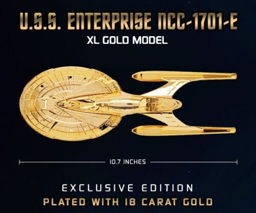 Eaglemoss Star Trek Ships 18k Gold Plated Enterprise NCC-1701-E XL