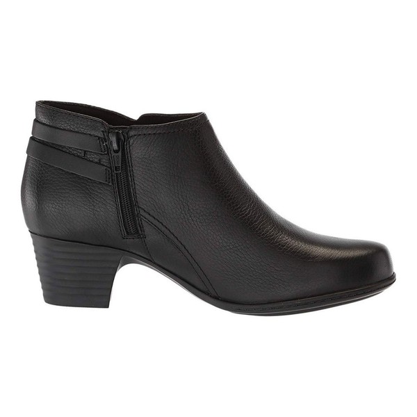 Clarks Valarie 2 Ashly Women's Black Leather Ankle BOOTIES Sz 7 M for sale online | eBay