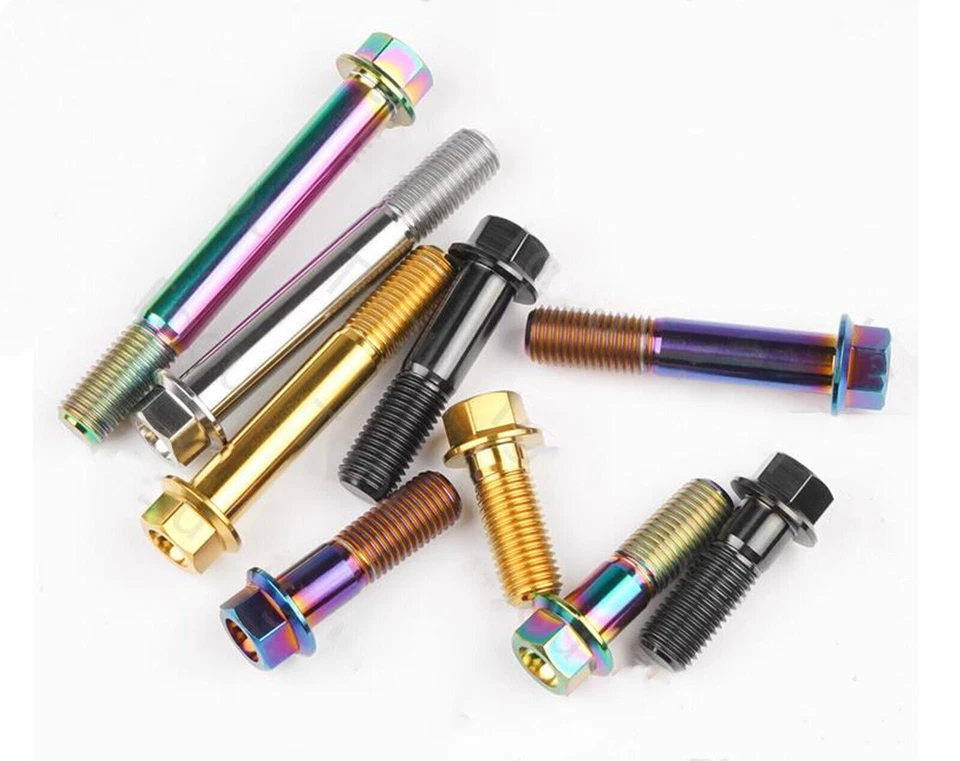 M6 Titanium Bolts Flange Hex Head Screw 10 15 20 25 30 35mm Grade 5 Ti Fastener - Image 3 of 4