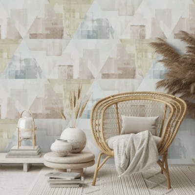 Harlequin Entity Collection Geodätische Tapete Rouge & Taupe 111698