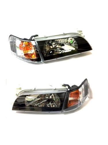 Faros focos carcasa negra para Toyota Corolla 1993-1997 con esquinas izquierda+derecha - Imagen 4 de 4