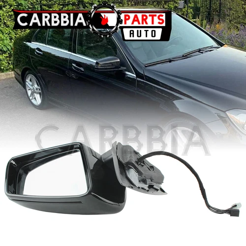 BLACK RIGHT PASSENGER SIDE MIRROR FOR MERCEDES-BENZ C250 C300 C350 2010-2014