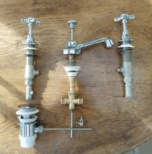 Lefroy Brooks Charterhouse  3-Hole Basin Mixer LB1220 with Pop Up Waste