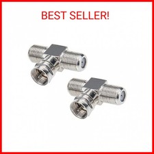Coaxial Cable Splitter, TV Splitter 2 in 1 Out 2-Pack F Type RG6 Male to 2 F Fem