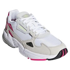 adidas ORIGINALS WOMEN'S FALCON TRAINERS SHOES SNEAKERS WHITE GREY PINK RETRO OG