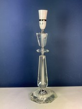 Heavy Modern Faceted  Glass Table Lamp Base, 44cm Tall