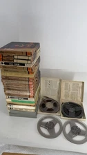 lot of (21 vintage )5”reel to reel tapes with boxes, various brands(Not Tested)