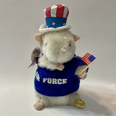 2002 Gemmy Patriotic Hamster  Uncle Sammie  Air Force Shirt Sings Yankee Doodle