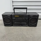 Panasonic RX-DT610 Portable Dual Tape Deck & CD System W/Detachable Speakers VTG
