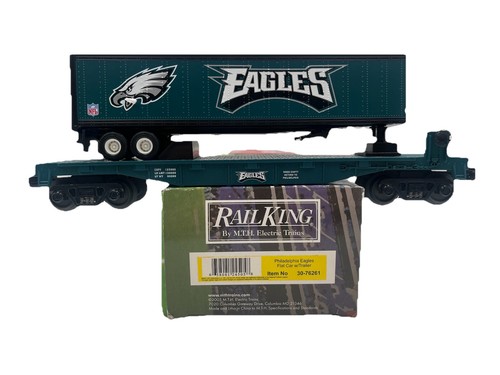 Gato bandera Philadelphia Eagles calibre O MTH Rail King 30-76261 con remolque | Zustand: Used