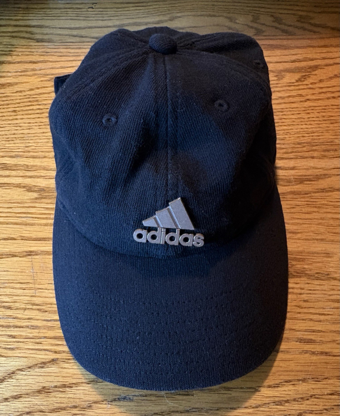 Adidas Black Three Stripe Life With Metal Badge Logo Adjusta