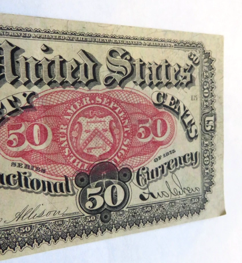 SERIES OF 1875 FIFTY CENTS FRACTIONAL CURRENCY NOTE - Image 3 of 4