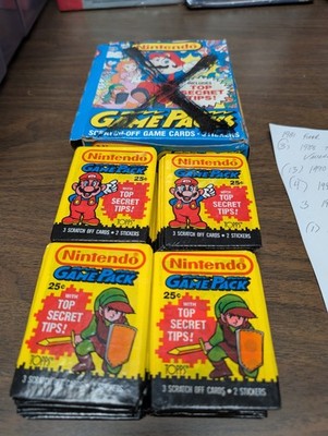 Topps Nintendo Game Box 46 Packs NR Complete Box Scratch-Off Game Cards/Stickers